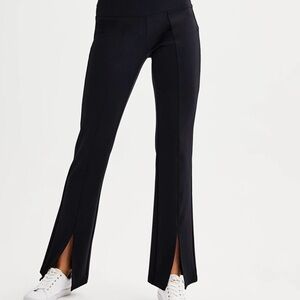 Danskin Pantaloni Da Yoga A Zampa Con Spacchi Laterali – Donna, Vita Alta Con Inserto A V, Tessuto Traspirante – Cucitura Interna 78,7 Cm